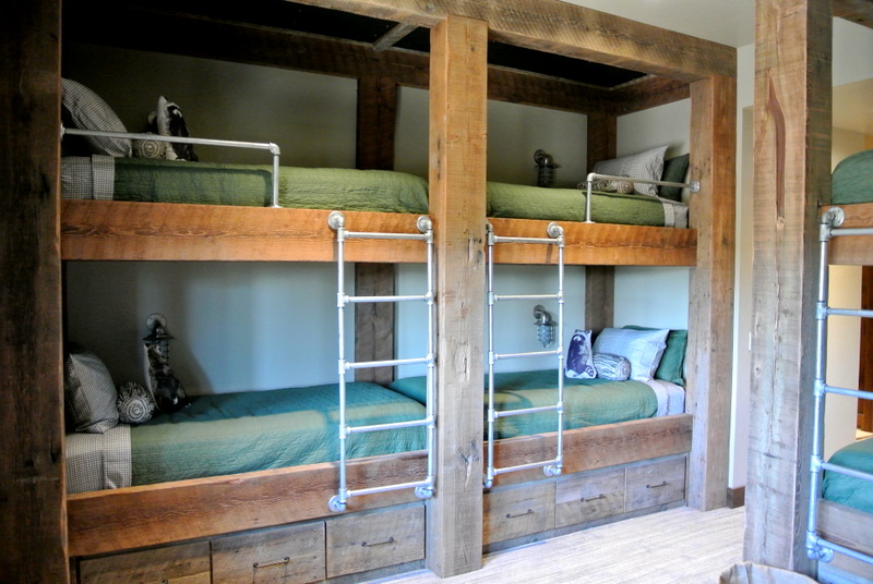 Built in barn wood bunk beds Sustainable Lumber Company