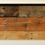 Recycled wood wall paneling