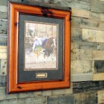 Recycled wooden pallet board paneling
