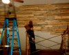 Reclaimed wood wall accents