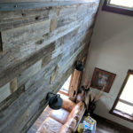 reclaimed wood accent wall