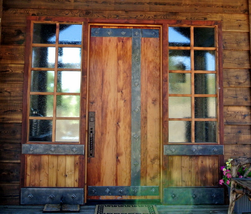 Reclaimed wood front door Sustainable Lumber Company