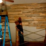 installing blue pine paneling