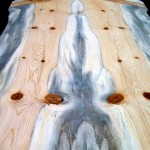 Book match beetle kill pine table top