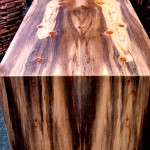 Blue pine waterfall table