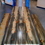 beetle kill pine book match table