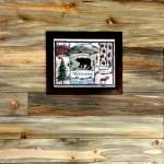 blue pine paneling