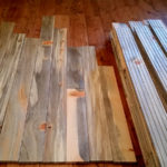 blue pine paneling
