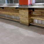 blue pine paneling