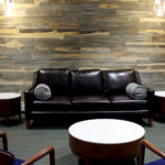 blue pine wall paneling