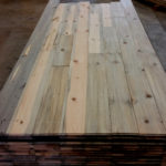blue pine paneling