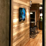 blue pine wall