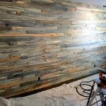 Blue stain pine wall
