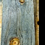 Beetle Kill Pine boards with dark blue stain