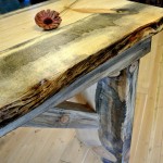 blue stain pine bar top