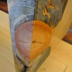Blue stain pine table base