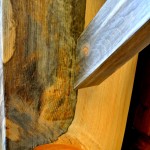Blue stain pine table base