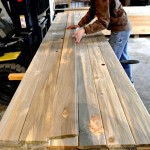 blue stain pine paneling