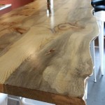 blue stain pine slab table top