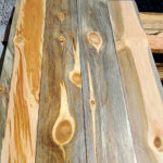 blue pine paneling