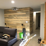 blue pine paneling