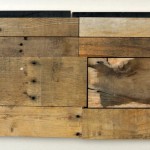 Pallet boards used for wall paneling