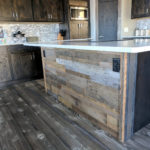 reclaimed wood island