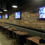 recycled pallet wood wall