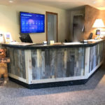 recycled pallet wood wall