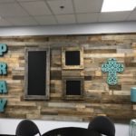 recycled pallet wood wall