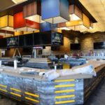 reclaimed wood bar counter