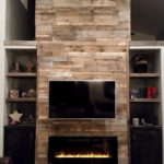 pallet wood fireplace