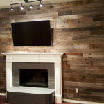 reclaimed wood accent wall