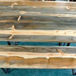 Blue stain pine table top