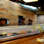 Blue pine wall Eight Sushi Atlanta
