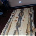 beetle kill pine slab table