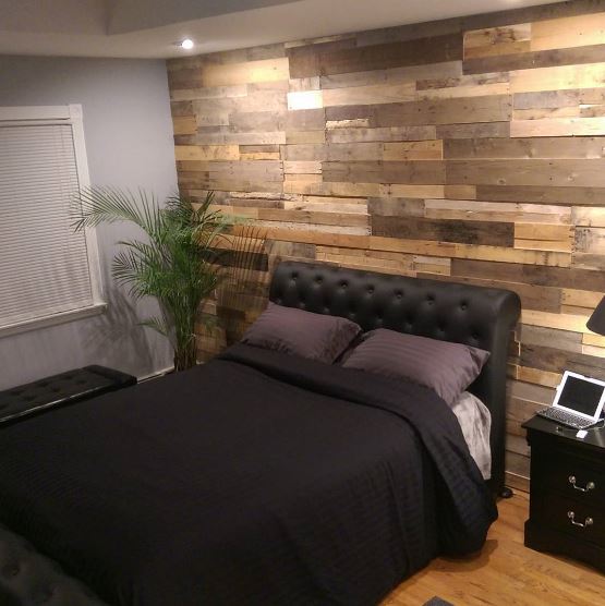 rustic bedroom  wall Sustainable Lumber  Company