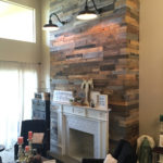 Pallet wood wall cladding