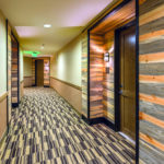 blue pine wall paneling
