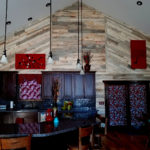 blue pine paneling