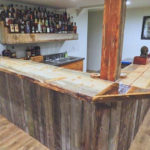 Reclaimed wood bar