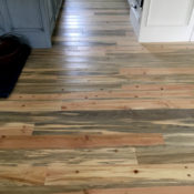 blue pine stained floor