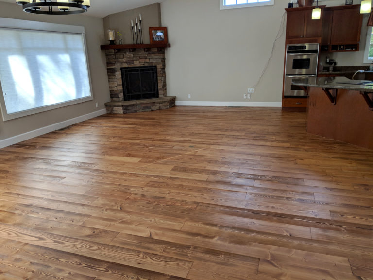 Wire brushed Douglas Fir Floors