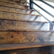 reclaimed wood stairs