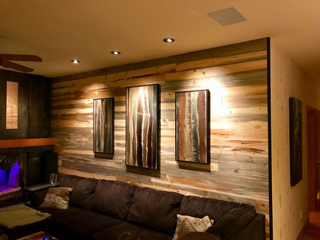 Blue Pine Wall Planks Paneling Beetle Kill Sustainable