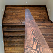 reclaimed wood stairs and trim