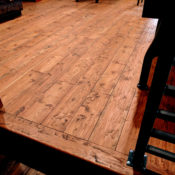 hand hewn wood flooring