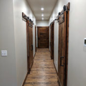 Reclaimed wood hallway