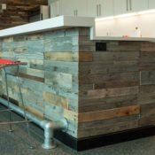 reclaimed wood island