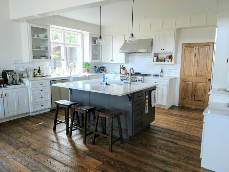 distressed hardwood floor